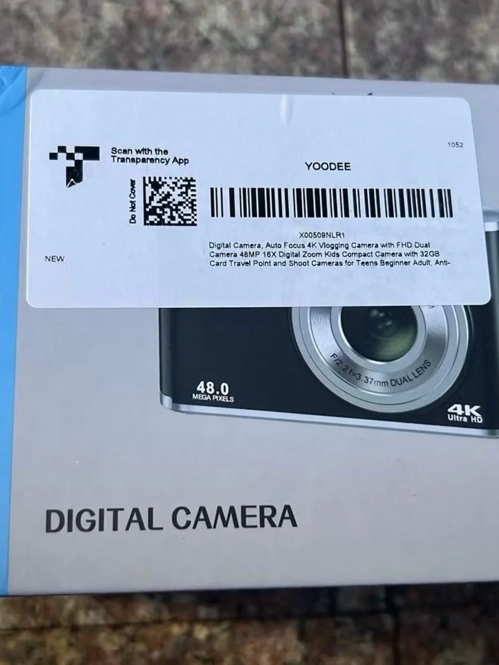 Brand new Compact 48MP Black Digital Camera with 4K Video and 2.8